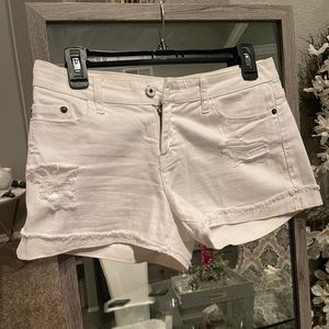 Women, white jeans, short size 25